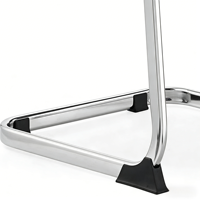 Chaise de bureau ergonomique en maille avec base en métal, chaise de réception et de réunion contemporaine pliable pour bureau, salle de conférence, salle d'attente
