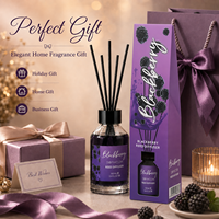Lot de diffuseurs à bâtonnets de 100 ml avec bâtonnets en rotin, huile parfumée personnalisée pour la décoration intérieure et les programmes de vente au détail pour les acheteurs