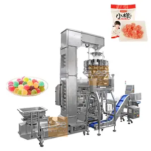 Máquina de pesagem multihead balança vertical máquina de embalagem a vácuo saquinho de doces ursinho gomoso máquina de embalagem