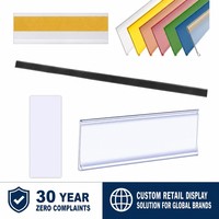 Etiqueta de Precio para Exhibición en Tiendas Hookei, Tira de PVC para Datos, Portaetiquetas de Plástico con Adhesivo