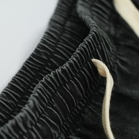 Celana Pendek Pria Katun Tebal 260g Gaya Amerika, Batik Cuci Kuno, Longgar, Tali Serut, Vintage