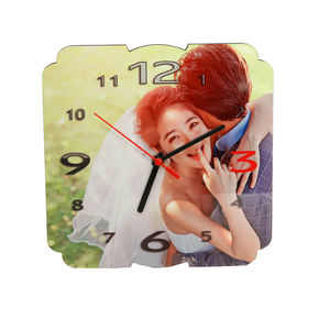 CL-02 di vendita caldo stile alla moda sublimazione in bianco MDF orologio stampabile su misura forma rotonda orologi da parete - Product Image 1