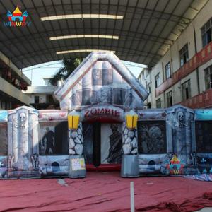 Labyrinthe gonflable d'Halloween hanté pour adultes et enfants, 8x8m, capacité de 5 à 10 personnes, maison hantée d'Halloween, laser game - Product Image 3