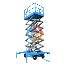 6.8M 500kg Factory Supply electric scissor lifts self moving aerial work platform/ mobile hydraulic lift