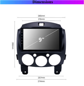 Radio Multimedia con GPS para coche, Radio con reproductor de vídeo, navegador, 2 DIN, Android, 9 pulgadas, para MAZDA 2 - Product Image 5