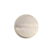 Pièce commémorative de style antique en laiton émaillé plaqué argent, Afrique du Sud 1931, 2-1/2 shillings, pour fête d'anniversaire ou décoration intérieure