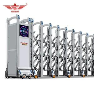 Puerta Corredera Automática Industrial Moderna Shengshichanglong, Retráctil Eléctrica de Acero Inoxidable, para Uso en Villas y Hoteles, de Aluminio - Product Image 1