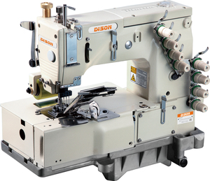 Machine à coudre industrielle à plat multi-aiguilles à double point de chaînette DS-1404PSF pour vêtements de sport - Product Image 1