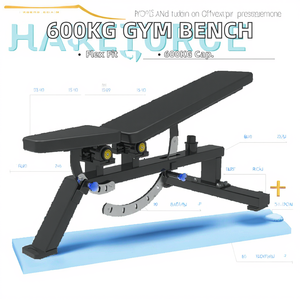 Tabouret de pratique réglable pour haltères Super Bench Flat Incline Foldable Safety Features Flat Steel ABS for Strength Training - Product Image 3