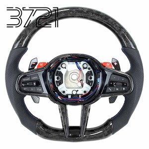 Volant en fibre de carbone pour BMW G20 G30 F30 F10 avec boutons M1 M2, palettes de changement de vitesse, volant de course M Performance - Product Image 1