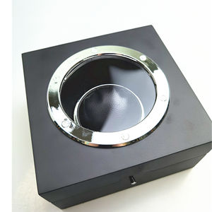 Noir MDF mat laque peinture estampage à chaud Logo conçu intérieur avec fenêtre en verre supérieur <span class=keywords><strong>Hublo</strong></span> boîte de montre en Stock - Product Image 1