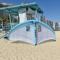 Fabricant Chine Sky Blue Light Sky Blue Clear Sky Blue Water Wing de surf gonflable double couche, type cerf-volant marin portatif