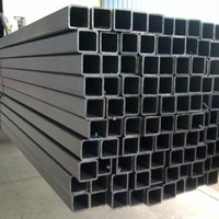 Tuyau en acier au carbone carré léger à structure soudée ASTM A513-2007, peint en noir, avec services de cintrage et de découpe