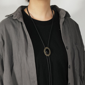 <span class=keywords><strong>Cravate</strong></span> pour hommes Vintage Western <span class=keywords><strong>Cowboy</strong></span> Bolo <span class=keywords><strong>Cravate</strong></span> pour hommes Pendentif géométrique Noir PU Cuir Corde <span class=keywords><strong>Cravate</strong></span> Femmes Collier Accessoires - Product Image 2