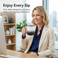 Mug à café isotherme en acier inoxydable 12 oz sans BPA, revêtement poudré, double paroi sous vide, maintien au chaud et au froid toute la journée, camping, bureau
