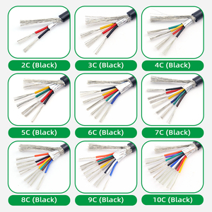 Ehgs สายเคเบิลป้องกัน UL2464 2-10C 28/26/24/22/20/18/<span class=keywords><strong>16AWG</strong></span> พีวีซีฉนวนทองแดงดีบุกสัญญาณระบบควบคุมพลังงาน300V - Product Image 3