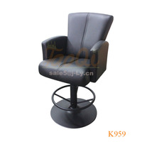 K957 Chaise VIP Chaise de casino de jeu de luxe à fente pivotante avec base chromée Tabouret de bar Table de poker Chaise de bar