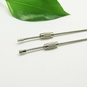 YIWANG Screw Lock Cable <b>Rope</b> Stainless Steel Wire Keychain Keyring - Product Image 2