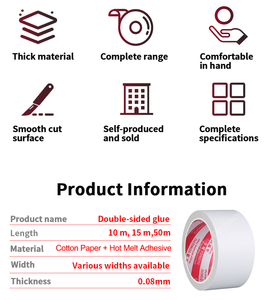 Trung Quốc yongyu manufacturerstock kích thước tùy chỉnh hai mặt bông giấy cuộn HEM hemming vải tự dính phim hai mặt băng - Product Image 6