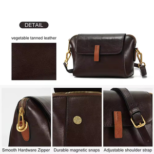 กระเป๋าสะพายไหล่หนังแท้สำหรับผู้หญิงกระเป๋าสะพายข้างทรงแมสเซนเจอร์แฟชั่น - Product Image 2