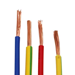 Cable eléctrico de cobre THHW 14awg 12awg 10awg Cable eléctrico trenzado aislado de PVC