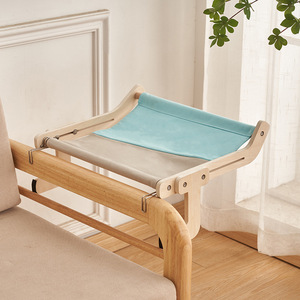 เปลแมวไม้ทรงสี่เหลี่ยมยกสูงสำหรับแมว วางข้างหน้าต่างหรือระเบียง ซักมือได้ ใช้ได้ทุกฤดู - Product Image 2