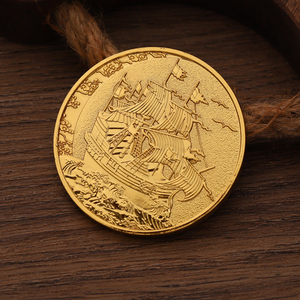 Commercio all'ingrosso 3d in metallo oro personalizzato east india company moneta
