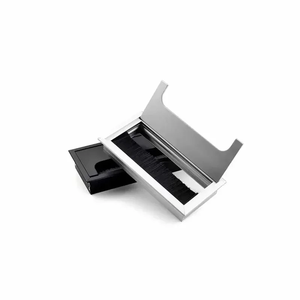 Plaque de couverture carrée en alliage de zinc épaissie pour trou de câble, moderne, pour chambre, maison, bureau, étanche, durable, passe-câble de gestion des câbles - Product Image 3