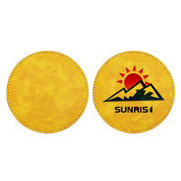 Sous-verre en cuir personnalisé pour café, motif imprimé par sublimation, pour promotion de marque