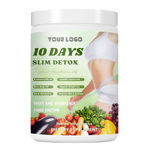 Thé en sachet de poudre de fruits et légumes pour une perte de poids de 10 jours, détoxifiant, contrôle du poids, favorise la digestion, brûle les graisses - Product Image 1