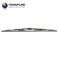 Lame d'essuie-glace NOVOFLOW en caoutchouc naturel, avec rivet en acier métallique, pour cadre de bras de selle/crochet, vente en gros de lames d'essuie-glace pour camions et bus