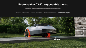 Tondeuse robotisée automatique Navimow i206 i210 AWD avec navigation par vision RTK, pente de 45 %, étanchéité IP66, contrôle par application, 600-1000 m² ㎡   Jardin - Product Image 4