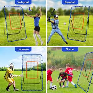 Filet de rebond multi-balles pliable réglable de 4x7 pieds pour équipement d'entraînement <span class=keywords><strong>Amazon</strong></span> pour le football de baseball et de volley-ball - Product Image 4