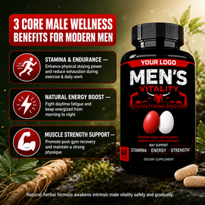 Suplemento Diario para Hombres con Certificación GMP CE, Vitalidad, Tongkat Ali, Ginseng, Tribulus, Zinc, Magnesio, B6, Energía, Resistencia y Fuerza - Product Image 4