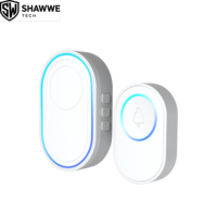 Sonnette vidéo intelligente Tuya avec carillon, Wi-Fi 2.4G, alarme via application et détecteur de mouvement, en ABS pour la sécurité domestique
