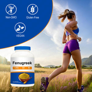 แคปซูลเมล็ดฟีนูกรีกออร์แกนิก 1350 มก. ต่อหนึ่งหน่วยบริโภค ผลิตภัณฑ์เสริมอาหารแบบ OEM 120 แคปซูล ปราศจากกลูเตน ไม่ใช่จีเอ็มโอ สำหรับผู้ใหญ่ บำรุงสุขภาพลำไส้ ช่วยย่อยอาหาร - Product Image 4