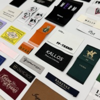 Étiquette tissée personnalisée, étiquette à coudre, étiquette en ruban, étiquette élastique, patch tissé, accessoires vestimentaires, fabricant OEM en gros