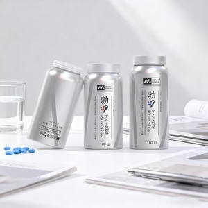 Bouteille en aluminium recyclable avec anneau de traction facile pour complément alimentaire pour hommes - Product Image 1