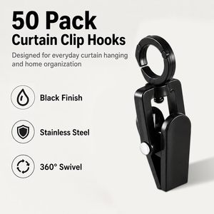 Single Tier Plastic Clothing Organizer with Rotating Hook Storage Clip for Curtains Towels <b>Shoes</b> Hats - Product Image 3
