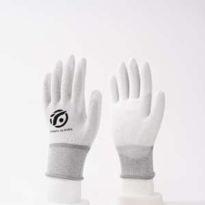 قفازات عمل آمنة محبوكة من البوليستر قياس 13g ومطلية بمادة البولي يوريثان باللون الأسود لصناعة السيارات - Product Image 5