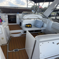 Plateforme de bain et tapis de cockpit pour bateau 2000 Larson Cabrio 330, en mousse EVA imitation teck, style SeaDek MarineMat, auto-adhésif