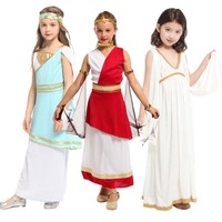 लड़कियों कार्निवल हेलोवीन पार्टी काल्पनिक Cosplay बच्चों लड़कियों ग्रीक रोमन एथेना देवी कॉस्टयूम ARPC-002