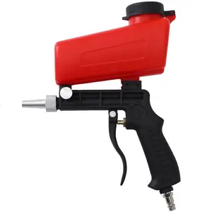 Portable Gravity Sandblasting Gun Pneumatic Small Sand Blasting Spray Gun Adjustable Pneumatic Sandblaster