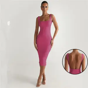 Vestido de nina all'ingrosso abito Sexy 2024 donna primavera ed estate nuovo a un passo senza schienale vestito sottile per le donne