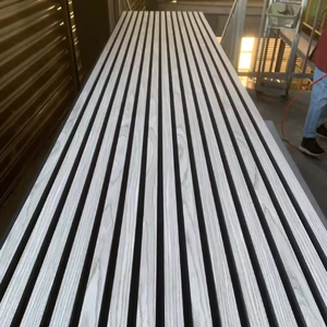 Panneaux acoustiques en bois <span class=keywords><strong>à</strong></span> lattes, fabrication directe d'usine, OEM ODM, <span class=keywords><strong>revêtement</strong></span> <span class=keywords><strong>mural</strong></span> absorbant le son - Product Image 3