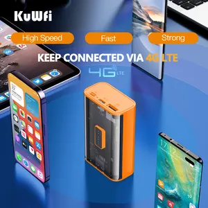 Yüksek kaliteli KuWFi 2.4G 150Mbps cep 4g hotspot cihazı 10 kullanıcılar cep açık seyahat kullanımı için 4g kablosuz yönlendirici