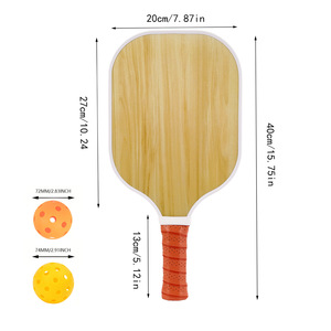 Raquette de pickleball de forme standard en fibre chimique antidérapante, équipement d'entraînement pour le tennis de table, le badminton et le tennis - Product Image 2