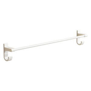 Porte-serviettes mural Oushumei à double barre, auto-adhésif, sans perçage, en aluminium spatial, design minimaliste pour salle de bain - Product Image 4