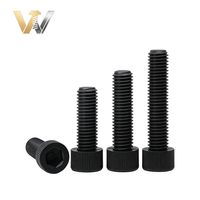 Vis à tête hexagonale M3 M4 M5 M6 M8-M12 en nylon noir, vis à tête hexagonale isolante moletée cylindrique
