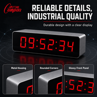 Horloge synchronisée Compas, synchronisation automatique de l'heure, horloge numérique électronique pour salles de classe, bureaux, hôpitaux, métal